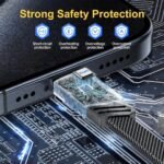 Renucartz 4-in-1 Cable 6 A 1 m METAL BRAIDED Smart 65W Multi Charging Cable | 4-in-1 Port | High Speed, Tangle Free Design (Compatible with Mobiles, Smartphones, Tablets, Earphones & all other device with Type- C Port, Black, One Cable)